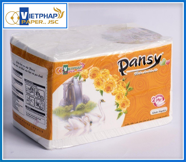 Pansy swan napkin paper 24x24cm